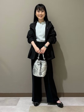 「INDIVI（インディヴィ）のアイテム（ブルゾン）」を使った、KEIKOさん（レディース・152cm）の春コーディネート