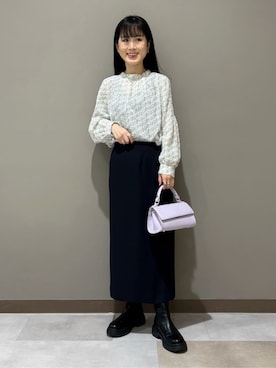 「tk.TAKEO KIKUCHI（ティーケータケオキクチ）のアイテム（シューズ）」を使った、KEIKOさん（レディース・152cm）の冬コーディネート