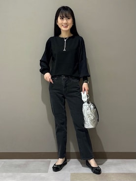 「INDIVI（インディヴィ）のアイテム」を使った、KEIKOさん（レディース・152cm）の春コーディネート