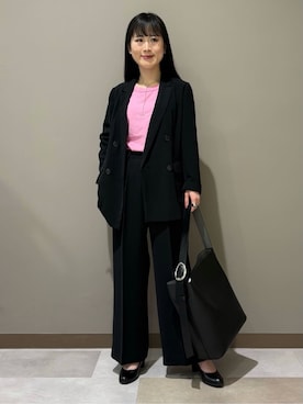 「HusHusH（ハッシュアッシュ）のアイテム（パンツ）」を使った、KEIKOさん（レディース・152cm）の春コーディネート