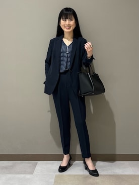 「アイテム（オールインワン・サロペット、グレー系）」を使った、KEIKOさん（レディース・152cm）の春コーディネート