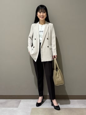 「Sunauna（スーナウーナ）のアイテム」を使った、KEIKOさん（レディース・152cm）の春コーディネート