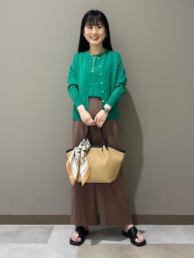 「Sunauna（スーナウーナ）のアイテム」を使った、KEIKOさん（レディース・152cm）の春コーディネート