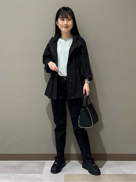 「INDIVI（インディヴィ）のアイテム（ブルゾン）」を使った、KEIKOさん（レディース・152cm）の春コーディネート