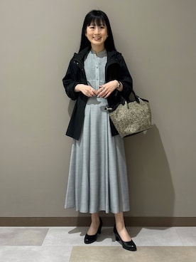 「INDIVI（インディヴィ）のアイテム（ブルゾン）」を使った、KEIKOさん（レディース・152cm）の春コーディネート