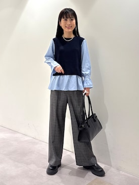 「INDIVI（インディヴィ）のアイテム」を使った、KEIKOさん（レディース・152cm）の秋コーディネート