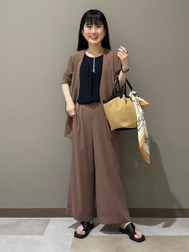 「Sunauna（スーナウーナ）のアイテム」を使った、KEIKOさん（レディース・152cm）の春コーディネート