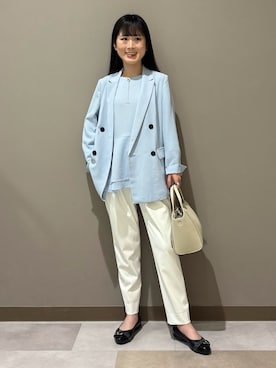 「HusHusH（ハッシュアッシュ）のアイテム（パンツ）」を使った、KEIKOさん（レディース・152cm）の春コーディネート