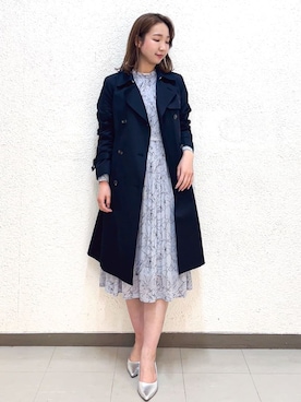 「オフィスカジュアル」｜「アイテム（ワンピース）」を使った、ミーさん（レディース・160cm）の春コーディネート