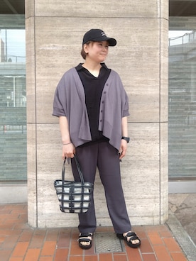 「Sunauna（スーナウーナ）のアイテム」を使った、ヒロコジさん（レディース・157cm）の春コーディネート