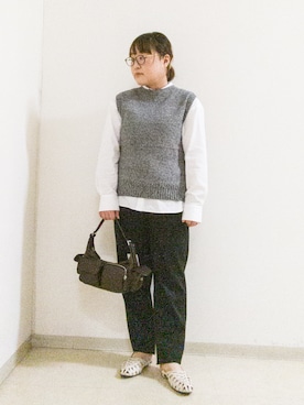「UNTITLED（アンタイトル）のアイテム（シャツ/ブラウス）」を使った、takedaさん（レディース・155cm）の秋コーディネート