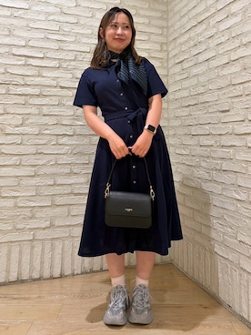 「LACOSTE（ラコステ）のアイテム」を使った、niniさん（レディース・153cm）の春コーディネート