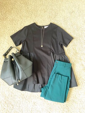 Opaque Clip オペークドットクリップ の シルケットコットン フハク切替カットソー Web限定サイズ Tシャツ カットソー Wear