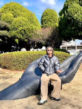 「BEAMS（ビームス）のアイテム（パンツ）」を使った、Nobuhiro.Iさん（メンズ・165cm）の冬コーディネート