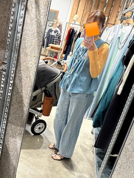 「MOUSSY（マウジー）のアイテム（サンダル）」を使った、norishio_potechiさん（レディース・155cm）の春コーディネート