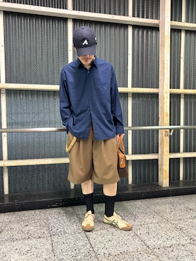 「アイテム（ハンドバッグ）」を使った、Mashさん（メンズ・180cm）の秋コーディネート