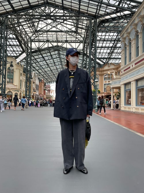 waku ワク / 『KURO』Series レザーショルダー 巾着バッグ Sサイズ