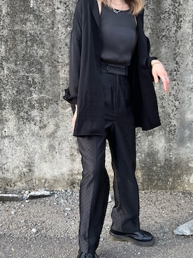 「SLY（スライ）のアイテム（パンツ、ブラック系）」を使った、Hitomi🇹🇼さん（レディース・156cm）の秋コーディネート