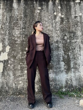 「西裝外套」｜Hitomi🇹🇼さん（レディース・156cm）の秋コーディネート