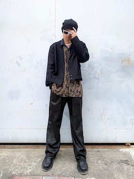 「VINTAGE（ヴィンテージ）のアイテム（シャツ/ブラウス、その他）」を使った、GigaLiuさん（メンズ・173cm）の夏コーディネート