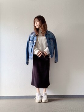 Miki yamaokaさん(レディース・150cm)の冬コーディネート