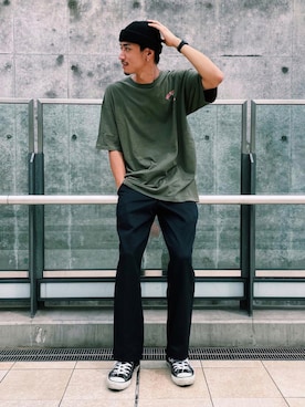 「アイテム（チノパンツ）」を使った、ゆーきさん（メンズ・180cm）の夏コーディネート