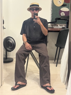「アイテム（サンダル）」を使った、ゆーきさん（メンズ・181cm）の夏コーディネート
