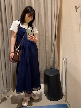 「LBC（エルビーシー）のアイテム（ワンピース/ドレス）」を使った、おもちΩさん（レディース・154cm）の夏コーディネート