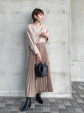 「ZAKKA-BOX（ザッカボックス）のアイテム（ブーツ）」を使った、fumikaさん（レディース・163cm）の秋コーディネート