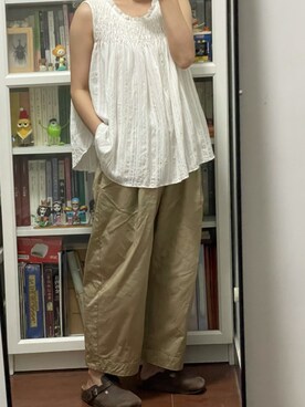 「Simplicite（サンプリシテ）のアイテム（その他トップス）」を使った、绿毛水怪一号さん（レディース・156cm）の夏コーディネート