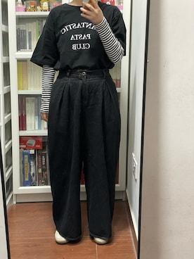 「Jocomomola（ホコモモラ）のアイテム（パンツ）」を使った、绿毛水怪一号さん（レディース・156cm）の冬コーディネート