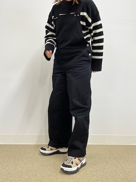 「URBAN RESEARCH Sonny Label（アーバンリサーチサニーレーベル）のアイテム（オールインワン・サロペット）」を使った、サ ヤさん（レディース・161cm）の冬コーディネート
