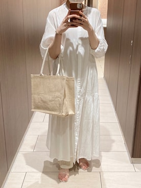 「Simplicite（サンプリシテ）のアイテム（ワンピース/ドレス）」を使った、🍑さん（レディース・153cm）の夏コーディネート