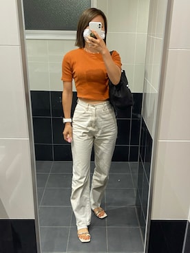 「#秋コーデ」｜「アイテム（サンダル）」を使った、ebiさん（レディース・157cm）の秋コーディネート