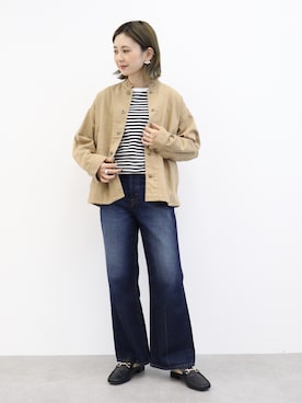「ビットローファー」｜「アイテム（ブルゾン）」を使った、kana¨̮*さん（レディース・161cm）の秋コーディネート