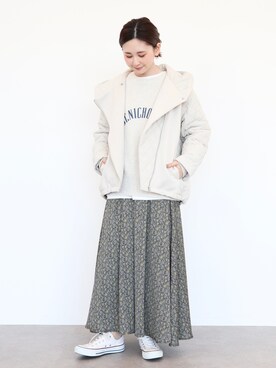 「AMERICAN HOLIC（アメリカンホリック）のアイテム（その他アウター）」を使った、kana¨̮*さん（レディース・161cm）の冬コーディネート