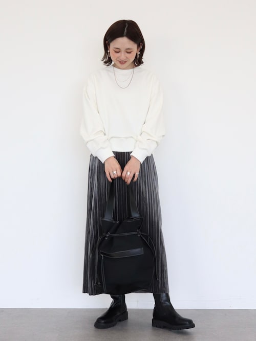【Ameri】完売品ベロアスカート付きパンツ サイズS ブラック 大きいサイズ レディース ベロアスカート フレア 黒 ミモレ丈