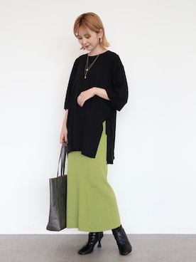 「ピスタチオ」｜「アイテム（アクセサリー）」を使った、kana¨̮*さん（レディース・161cm）の秋コーディネート