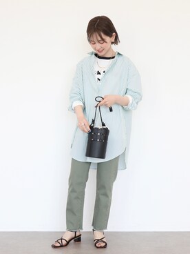 「マムジーンズ」｜kana¨̮*さん（レディース・161cm）の春コーディネート