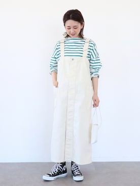 「AMERICAN HOLIC（アメリカンホリック）のアイテム（オールインワン・サロペット）」を使った、kana¨̮*さん（レディース・161cm）の夏コーディネート