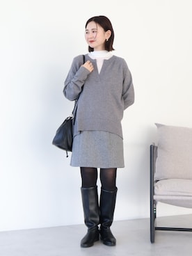 「アイテム（Tシャツ/カットソー）」を使った、kana¨̮*さん（レディース・160cm）の冬コーディネート