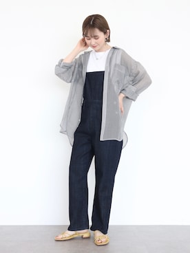 「AMERICAN HOLIC（アメリカンホリック）のアイテム（オールインワン・サロペット）」を使った、kana¨̮*さん（レディース・161cm）の夏コーディネート