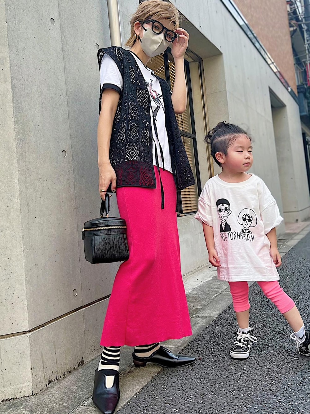 niko and...(ニコアンド)の「2WAYブロックレースジレ(ベスト)」 WEAR nico and... 2WAYブロックレースジレ ブラック