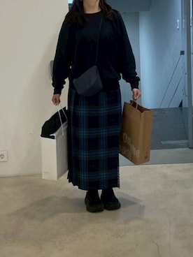 「O'NEIL of DUBLIN（オニールオブダブリン）のアイテム（スカート）」を使った、tenさん（レディース・170cm）の秋コーディネート