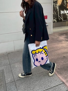 「アイテム（テーラードジャケット）」を使った、tenさん（レディース・170cm）の秋コーディネート
