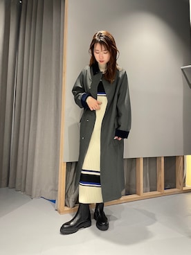 「MACKINTOSH PHILOSOPHY（ﾏｯｷﾝﾄｯｼｭ ﾌｨﾛｿﾌｨｰ）のアイテム（ジャケット/アウター）」を使った、misakiさん（レディース・157cm）の秋コーディネート
