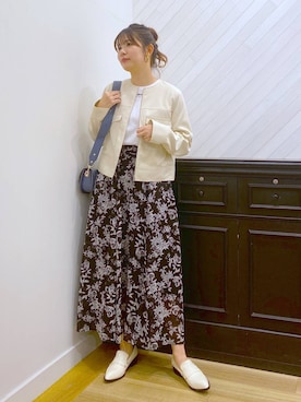 「Andemiu」｜「アイテム（ブルゾン）」を使った、andemiu_mayaさん（レディース・165cm）の春コーディネート