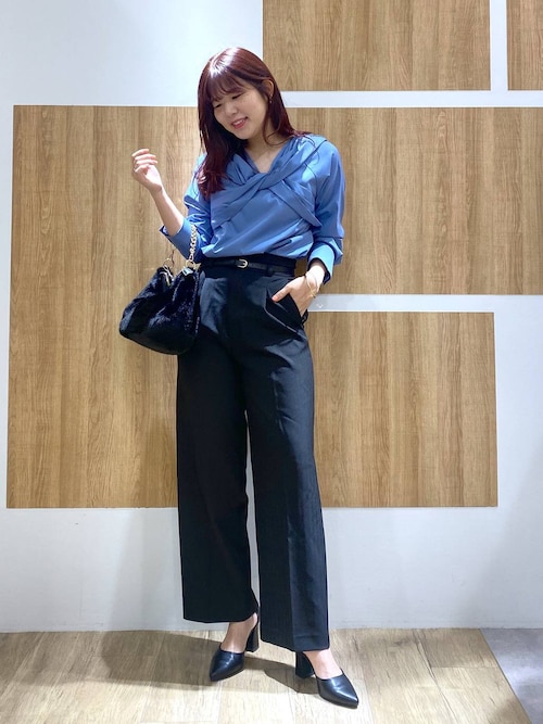 セール】ベルトツキストレートスラックス143841（スラックス