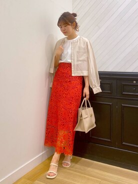 「Andemiu」｜「アイテム（ブルゾン）」を使った、andemiu_mayaさん（レディース・165cm）の春コーディネート