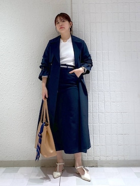 「Andemiu」｜「アイテム（トレンチコート）」を使った、andemiu_mayaさん（レディース・165cm）の冬コーディネート